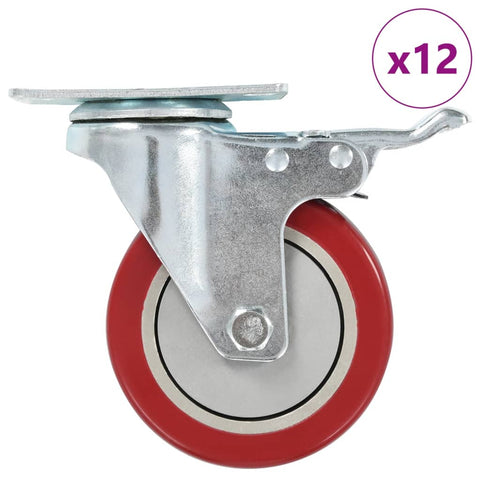 12 pcs Swivel Casters 100 mm 278092