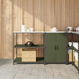Kitchen Storage Set HATTEM 2 pcs Olive Green Cold-rolled Steel 3392662