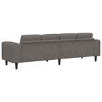 Fabric Sofa with Cushion Light Grey 208 cm Corduroy fabric 3335100