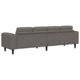 Fabric Sofa with Cushion Light Grey 208 cm Corduroy fabric 3335100