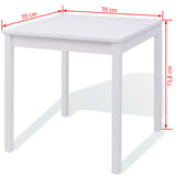 Three Piece Dining Set Pinewood White 242955