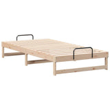 Bed Frame Brown 100 x 200 cm Solid Pine Wood 873142