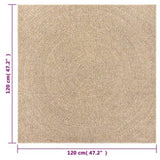 Rug ZIZUR 120x120 cm Jute Look Indoor and Outdoor 4006162