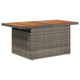 Garden Sofa Set with Cushion 9 pcs Grey Poly Rattan 3349348