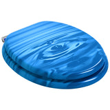 Soft-Close Toilet Seat 2 pcs Blue Drop 44 x 38 cm MDF board 3414543
