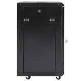 Network Cabinet with Storage Black 60 x 60 x 80 cm Steel 42017659
