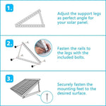 ZNTS Solar Panel Brackets Adjustable Angle Mounting Frame Shed Boat Ground Mount M 79372870