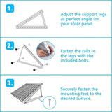 ZNTS Solar Panel Brackets Adjustable Angle Mounting Frame Shed Boat Ground Mount M 79372870