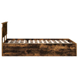 Bed Frame Smoked Oak 120 x 190 cm Engineered Wood 3408687