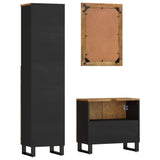 3 Piece Bathroom Furniture Set Solid Wood Mango 3200640