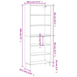Highboard Grey Sonoma 69.5x32.5x180 cm Engineered Wood 3189595