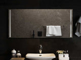 LED Bathroom Mirror Transparent 100 x 60 cm Tempered Glass 42045805