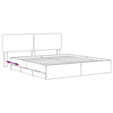 Bed Frame with Storage and Headboard Artisan Oak 180 x 200 cm 3445838