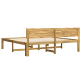 Double Bed Frame with Headboard ROSTOCK White 200 x 200 cm 3405472
