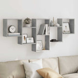 Wall Shelf Concrete Grey 159x18x66 cm Engineered Wood 853302