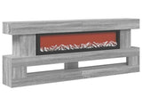 Electric Fireplace Grey Sonoma 150 x 21 x 77 cm Engineered wood 8020837