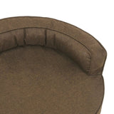 Ergonomic Dog Bed Mattress 75x53 cm Linen Look Brown 171302
