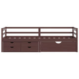 Bed Frame with Storage without Mattress Dark Brown 90x200 cm 322059