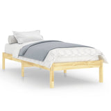 ZNTS Bed Frame without Mattress Solid Wood Small Single 809977