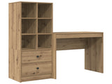 Desk with Drawer with Shelf with Storage 2 pcs Artisan Oak 3337320