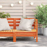 Garden Sofa Corner Wax Brown Solid Wood Pine 837981