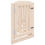Dog Gate with Door Foldable 6 Panels 300 cm Poplar Wood 352237