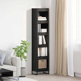 Book Cabinet Black Oak 40 x 30 x 189.5 cm Engineered Wood 886378