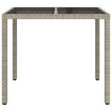Garden Table Grey 90 x 90 x 75 cm Poly Rattan 362534