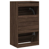 Shoe Cabinet with 2 Flip-Drawers Brown Oak 60x42x108 cm 3214391