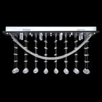 White Ceiling Lamp with Glittering Glass Crystal Beads 8 x G9 29 cm 241391