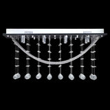 White Ceiling Lamp with Glittering Glass Crystal Beads 8 x G9 29 cm 241391