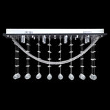 White Ceiling Lamp with Glittering Glass Crystal Beads 8 x G9 29 cm 241391