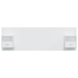 Bed Headboard with Cabinets White Engineered Wood 3115716