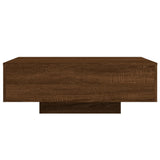 Coffee Table with LED Lights Brown Oak 85x55x31 cm 836615