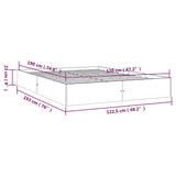 Bed Frame without Mattress White Solid Wood 120x190 cm Small Double 820073