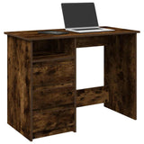 Desk Smoked Oak 102x50x75 cm Engineered Wood 860467