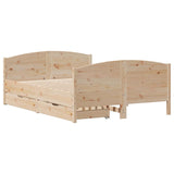 Bed Frame without Mattress 140x200 cm Solid Wood Pine 3301788