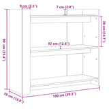 ZNTS Console Table Brown Oak 100x35x90 cm Engineered Wood 848478