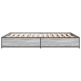 Bed Frame without Mattress Grey Sonoma 120x190 cm Small Double 3279865