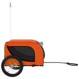 Pet Bike Trailer Orange and Black Oxford Fabric and Iron 94005
