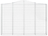 Arched Gabion Baskets 5 pcs 200x30x180/200 cm Galvanised Iron 3145517
