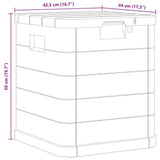 Garden Storage Box 90 L Light Grey 45683
