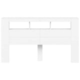 LED Headboard White 180x18.5x103.5 cm Engineered Wood 837358