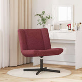 Swivel Chair Wine Red 63 x 75 x 76 cm Fabric 42007328