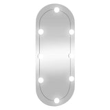 Wall Mirror with LED Lights 30x70 cm Glass Oval 3189161