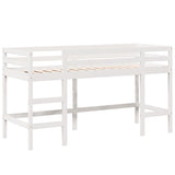 Loft Bed with Ladder and Roof without Mattress White 90x200 cm 3282111