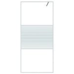 Walk-in Shower Wall White 90x195 cm Clear ESG Glass 152151