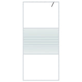 Walk-in Shower Wall White 90x195 cm Clear ESG Glass 152151
