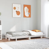 Bed Frame without Mattress White 100x200 cm Solid Wood Pine 850666