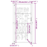 Garden Gate 100x200 cm Corten Steel Bamboo Design 153189